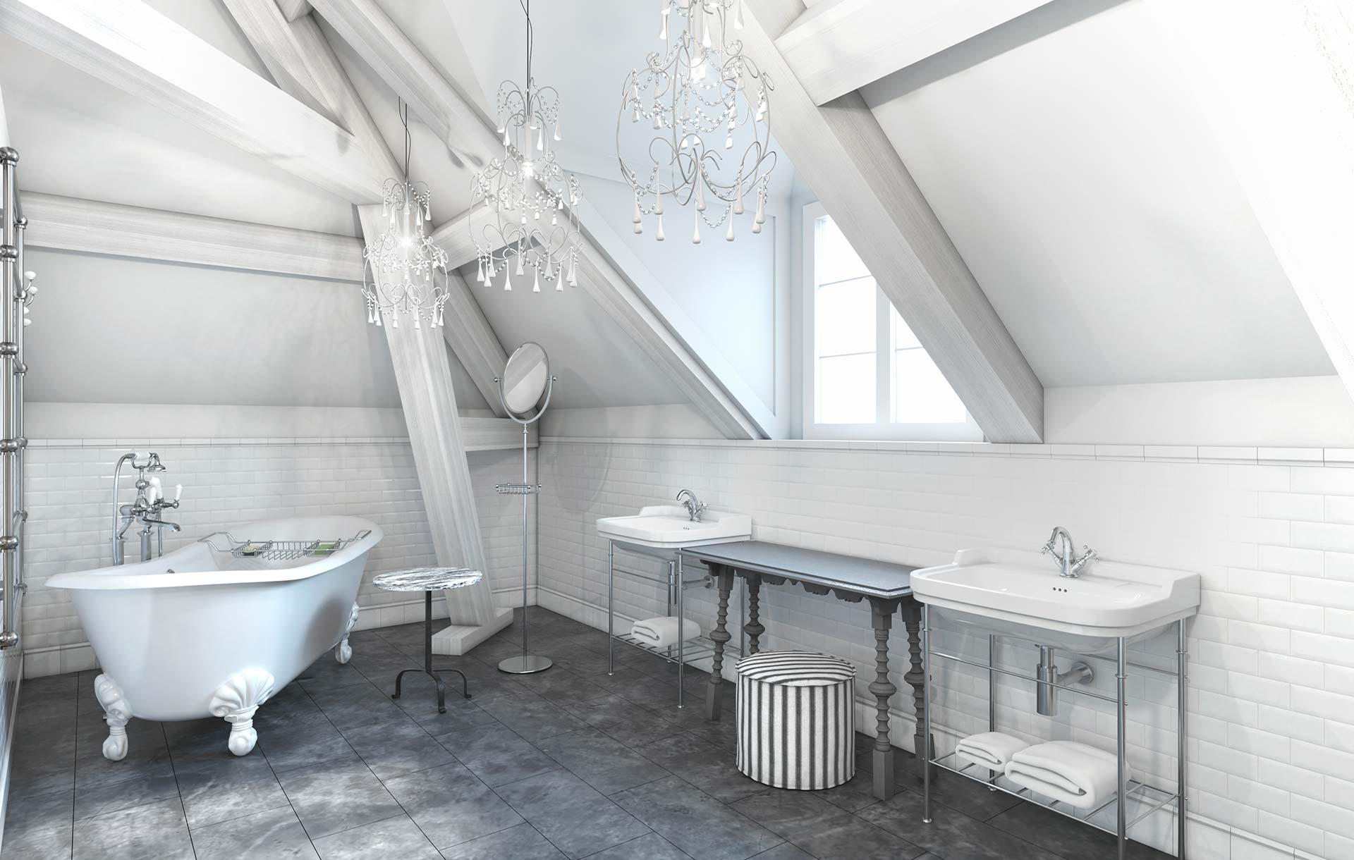 Salle de bain, Suite Como Montrachet, hôtel Como Montrachet, Bourgogne, France © COMO Hotels and Resorts