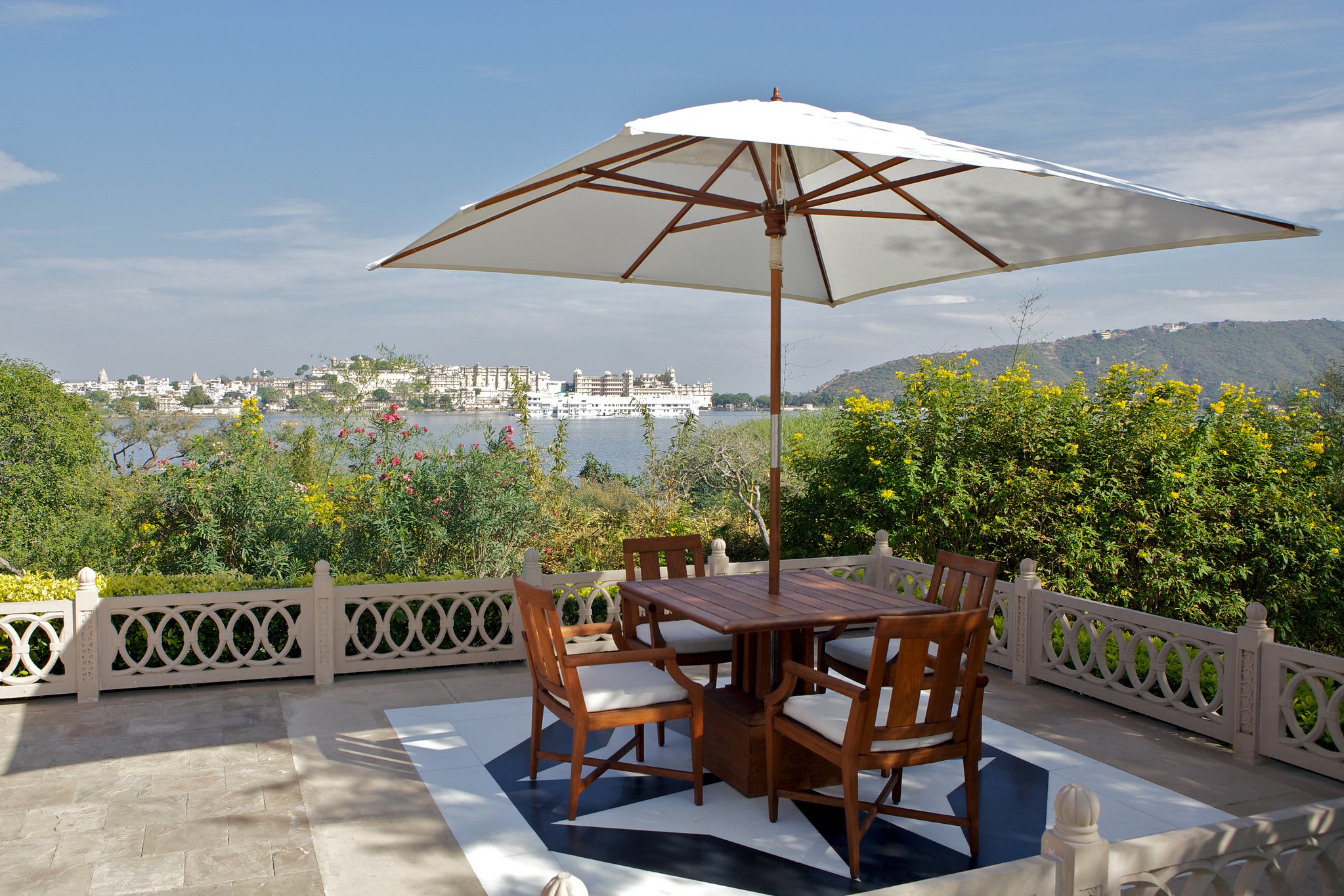 Terrasse, Oberoi Udaivilas Udaipur, Rajasthan, Inde © Se Mo