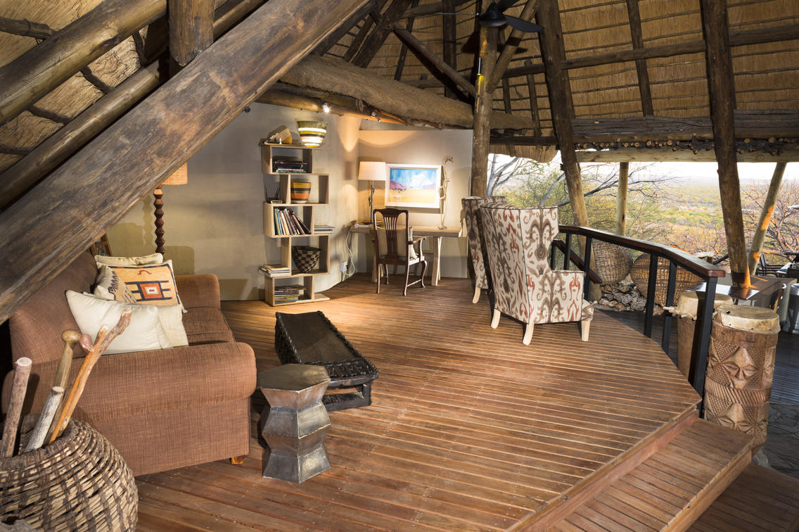 Bibliothèque, Ongava Lodge, Namibie © Dr Olwen Evans