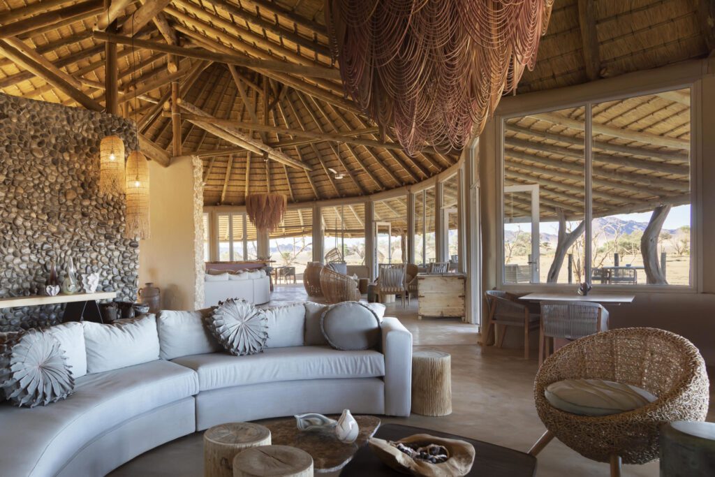 Salle principale, Little Kulala, Sossusvlei, Namibie © Little Kulala / Sossusvlei
