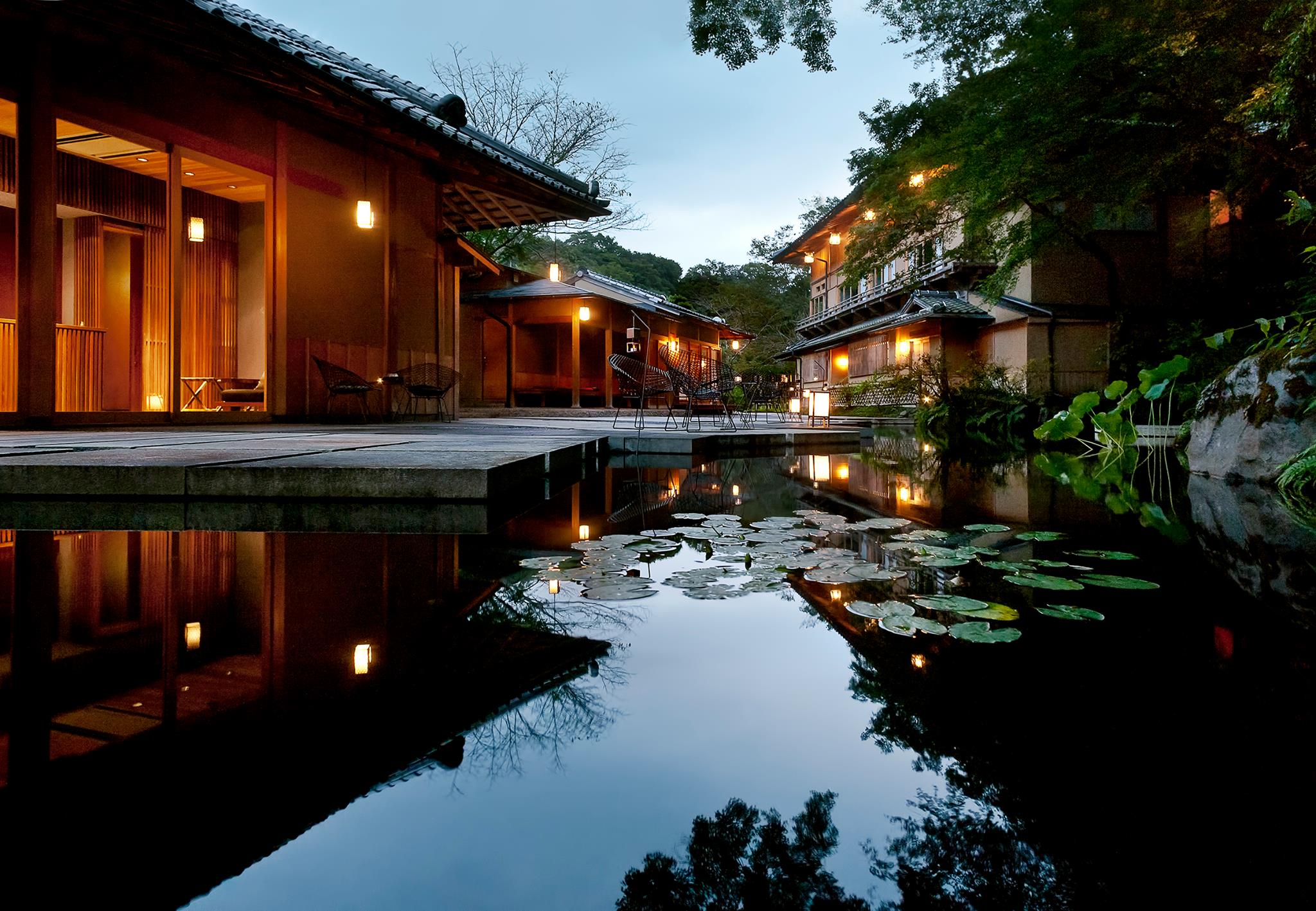 Watergarden, Hôtel Hoshinoya Kyoto, Japon © Hoshino Resorts