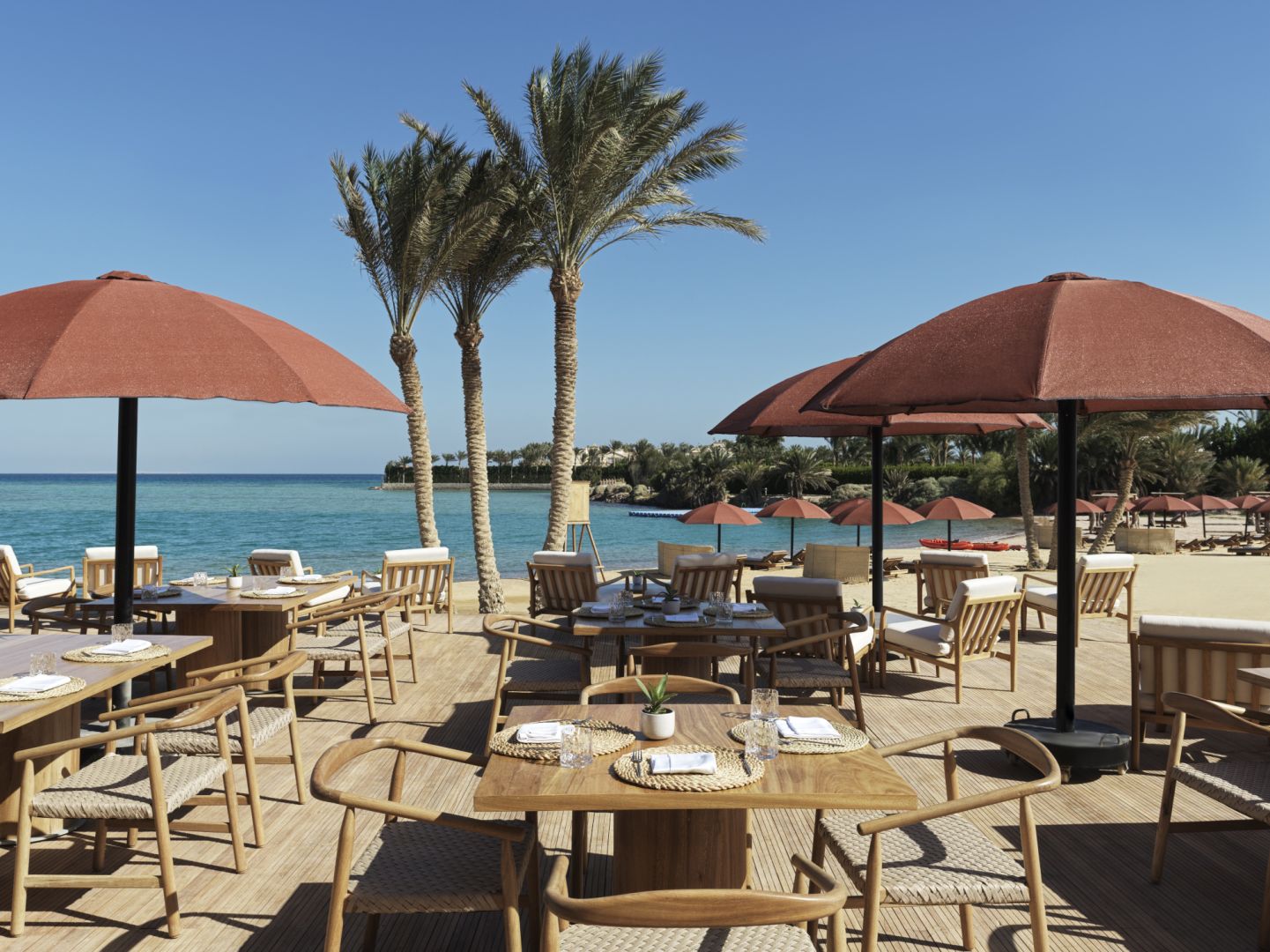 Terrasse du Beach House, Chedi El Gouna, Hurghada, Égypte © Chedi El Gouna