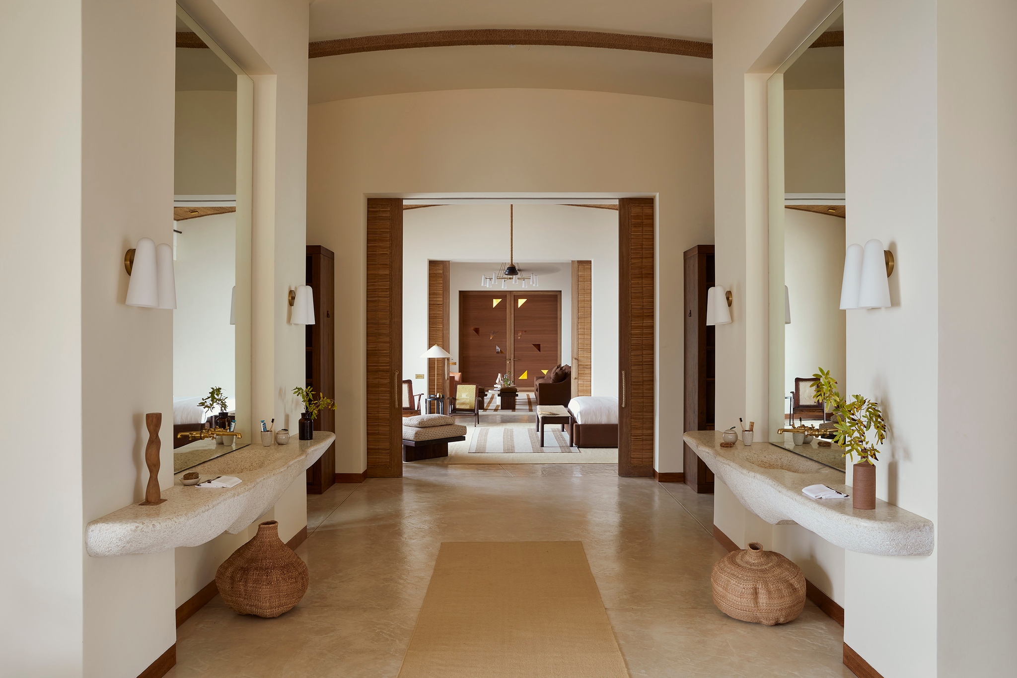 Le design raffiné emprunte à l'art local, Hôtel Kisawa Sanctuary, Benguerra, Mozambique © Kisawa Sanctuary