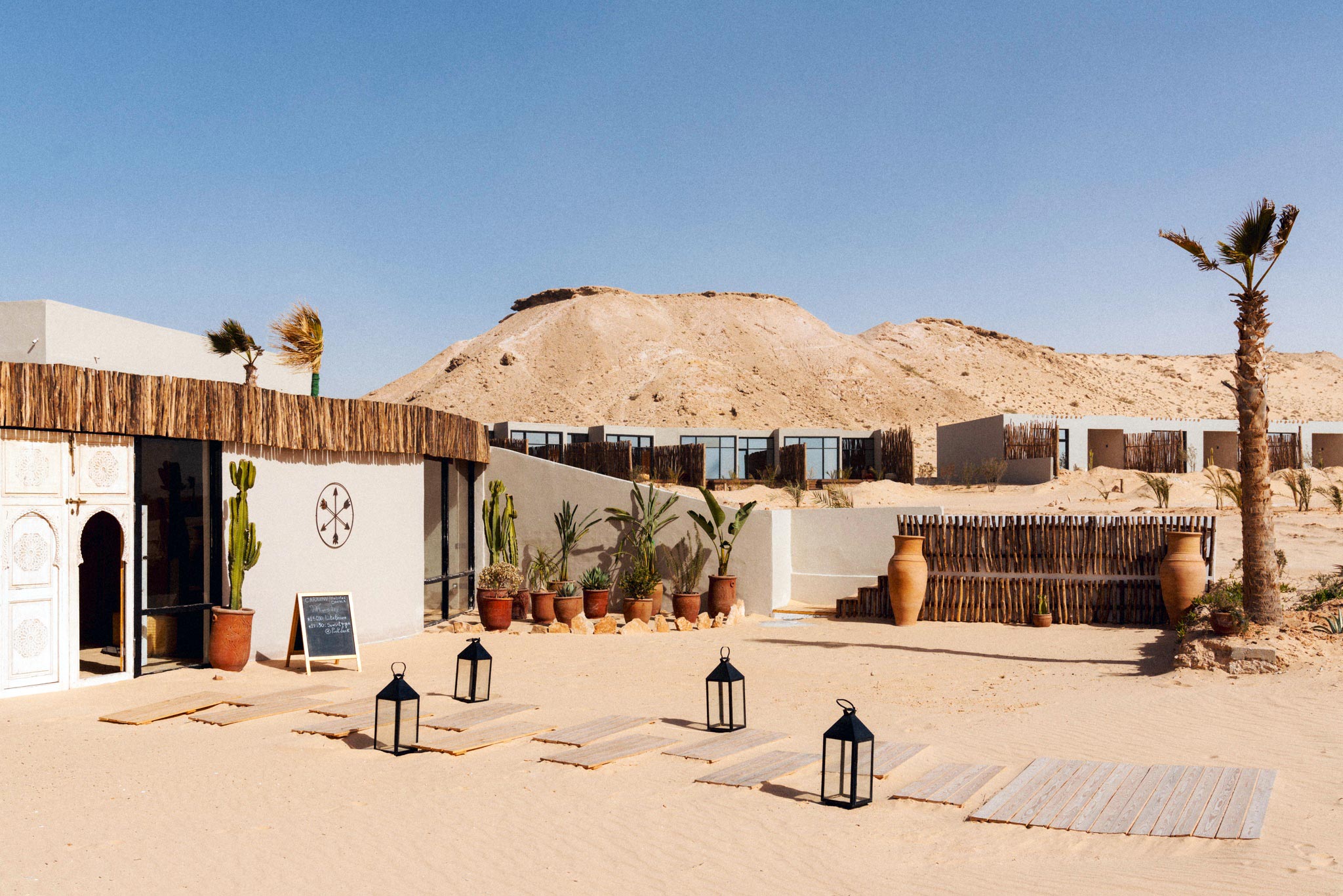 L'entrée du Caravan Dakhla by Habitas, Maroc © Habitas Group