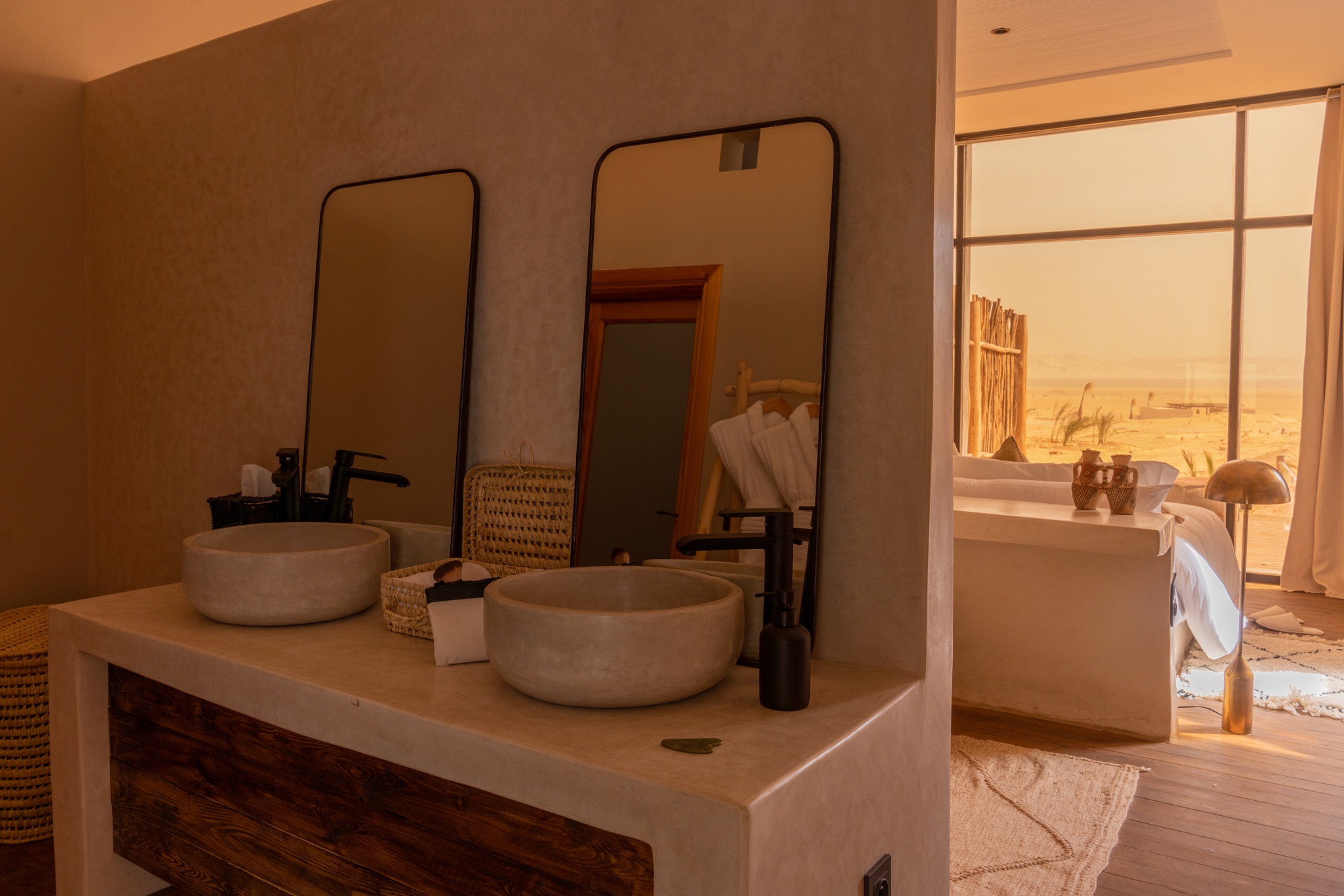 Salle de bains, Lagoon Loft, Caravan Dakhla by Habitas, Maroc © Habitas Group