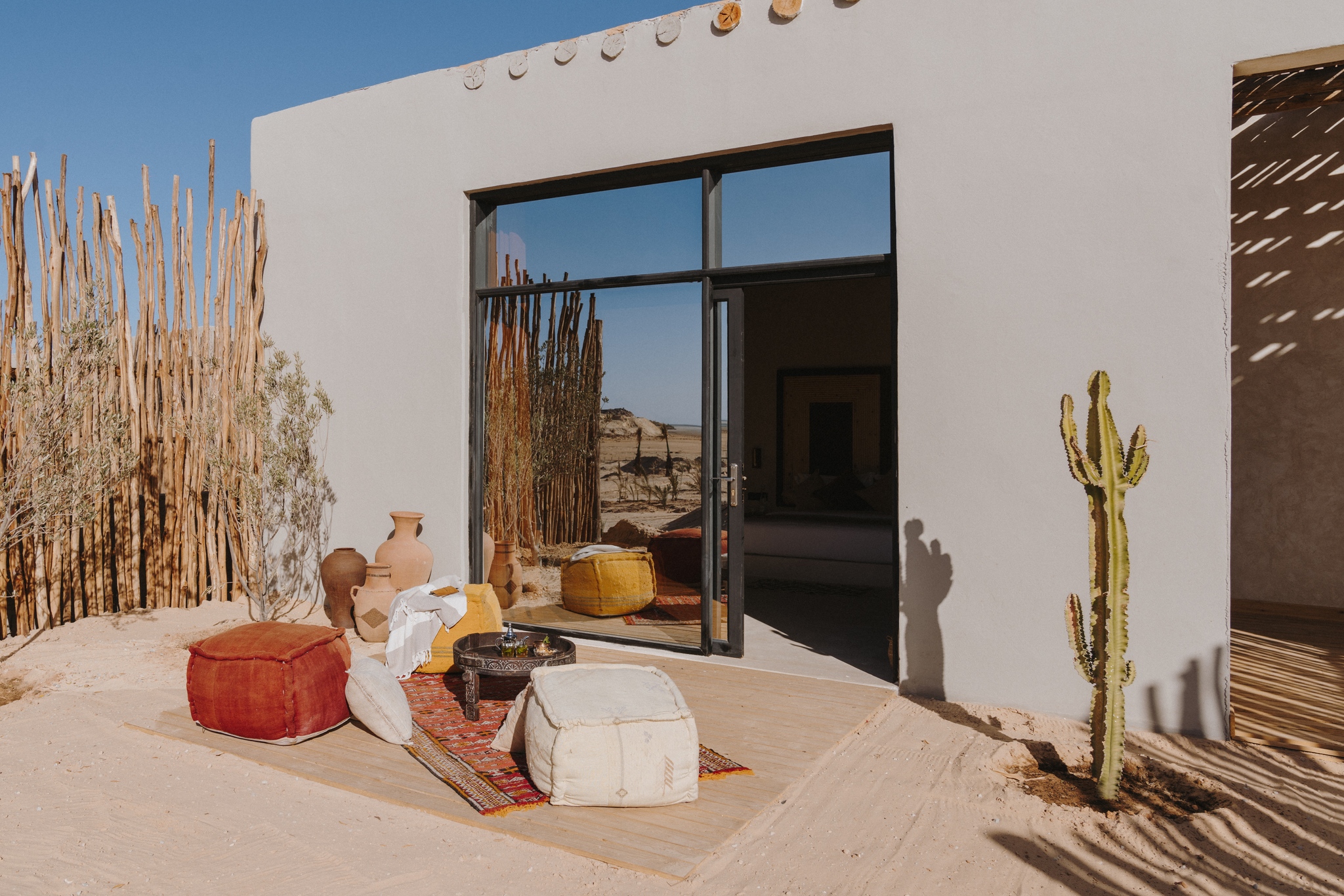 Terrasse, Oasis Villa, Caravan Dakhla by Habitas, Maroc © Habitas Group