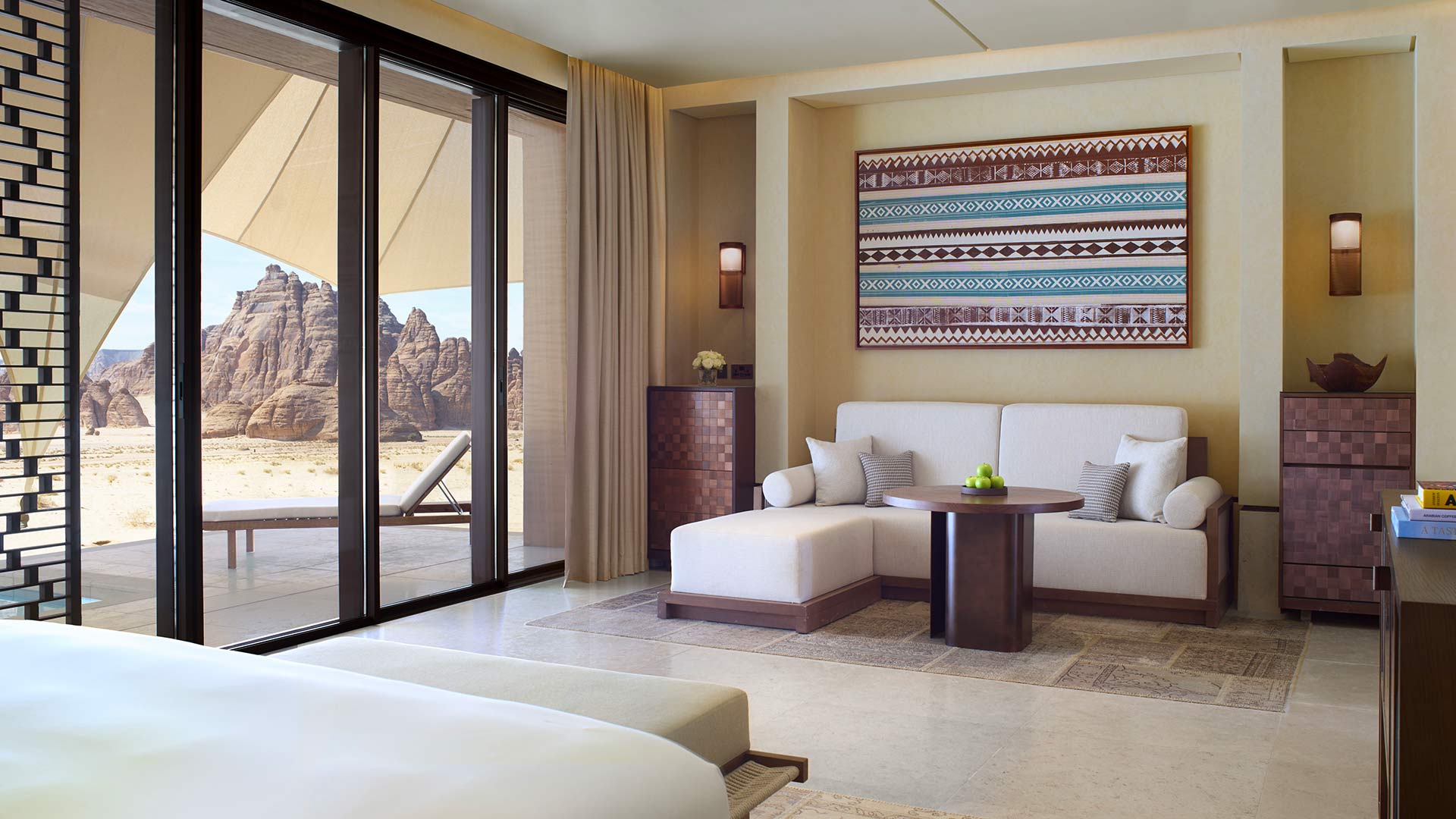 One Bedroom Villa, salon, Banyan Tree AlUla, Arabie Saoudite © Banyan Tree