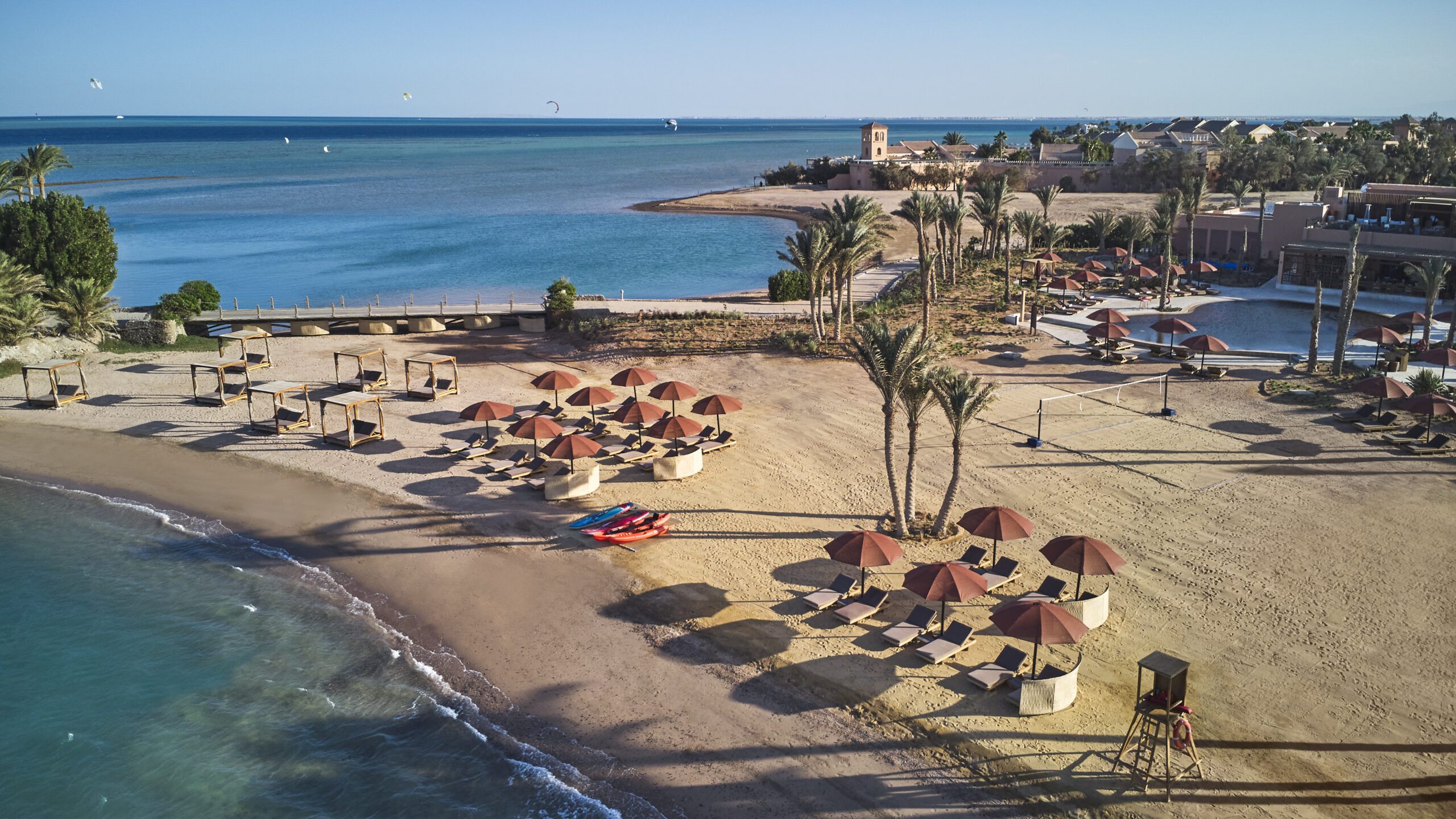 Plage privée et piscine, Chedi El Gouna, Hurghada, Égypte © Chedi El Gouna