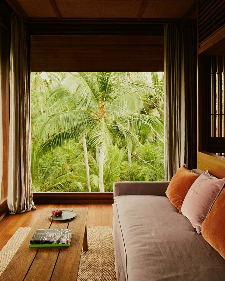 Des chambres chaleureuses ouvertes sur la jungle, Lost Lindenberg Bali, Indonésie © Robert Rieger / Lindenberg Hotels Des chambres chaleureuses ouvertes sur la jungle, Lost Lindenberg Bali, Indonésie © Robert Rieger / Lindenberg Hotels<br />