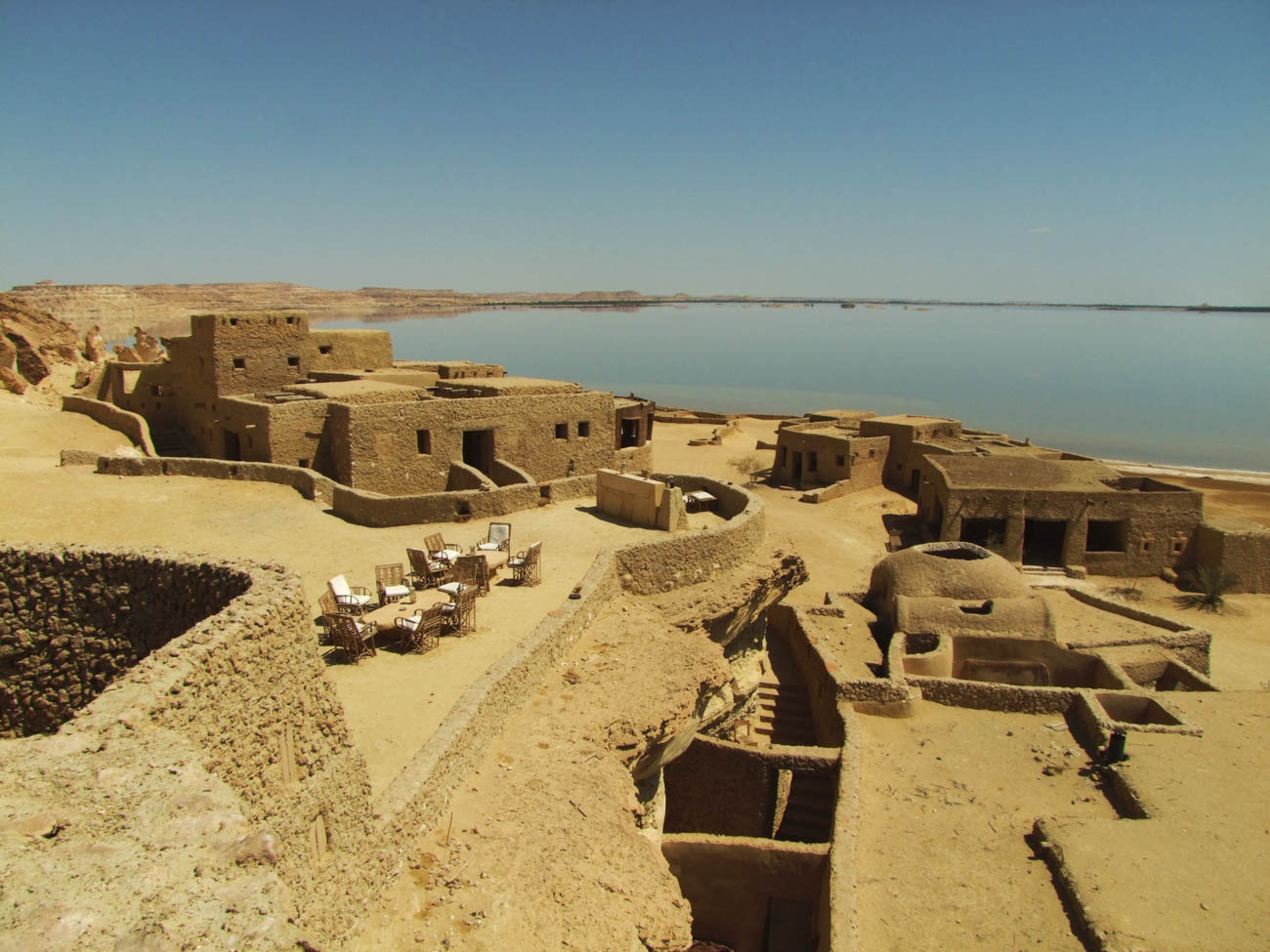 Terrasse, Adrere Amellal, Siwa, Égypte © Adrere Amellal
