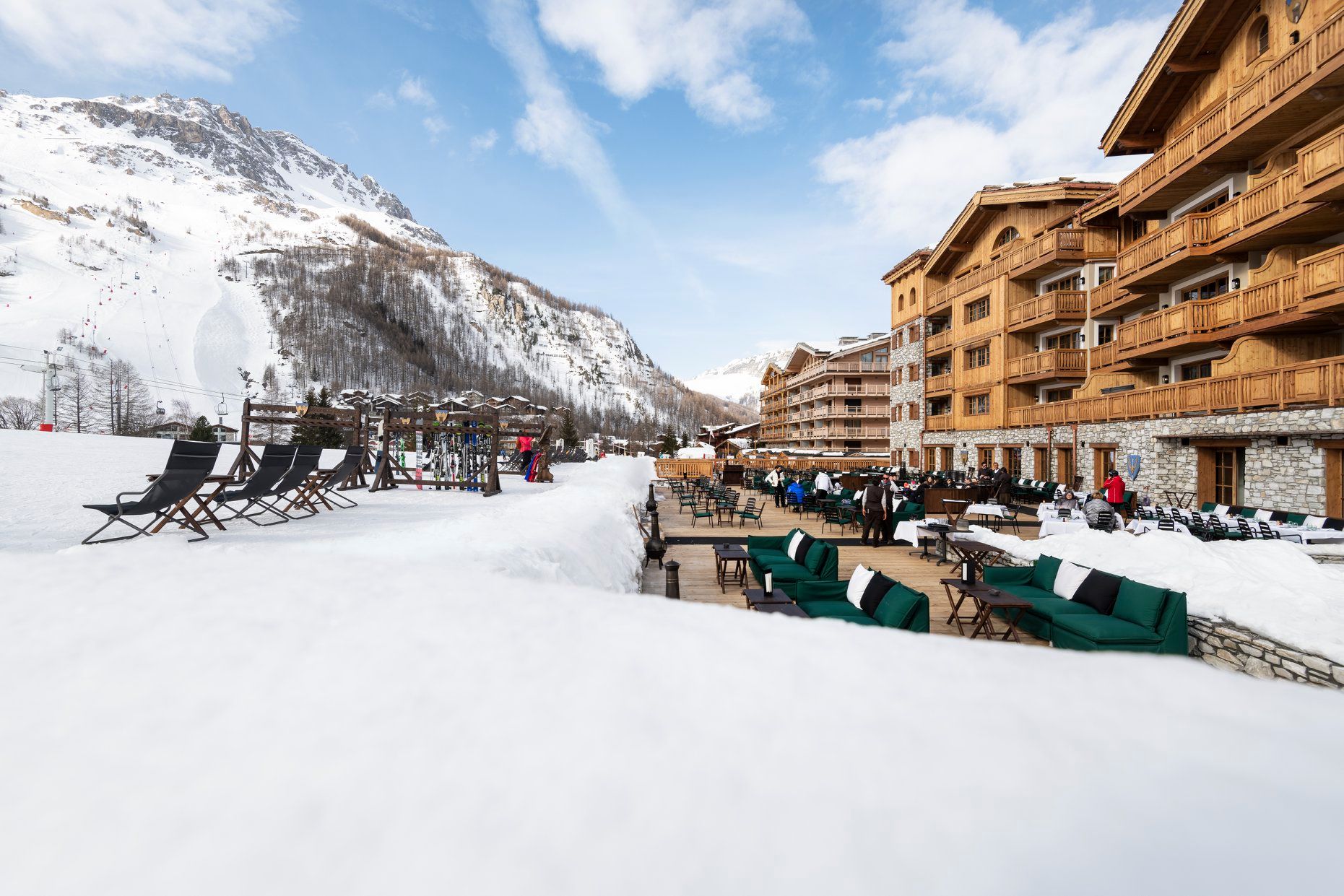 Accès direct aux pistes, Airelles Mademoiselle Val d'Isère © Airelles