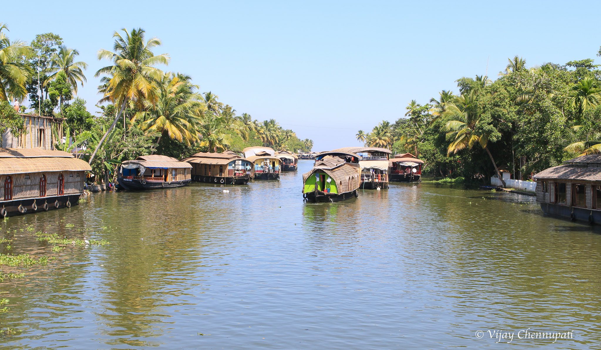 Backwaters à Allepey, Kérala, Inde du Sud © Vijay Chennupati