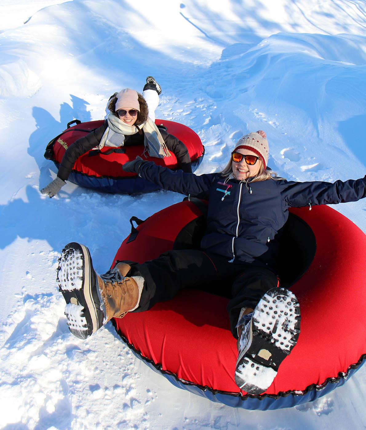 Luges gonflables, Artic Treehouse Hôtel, Rovaniemin Laponie, Finlande © SantaPark Arctic World