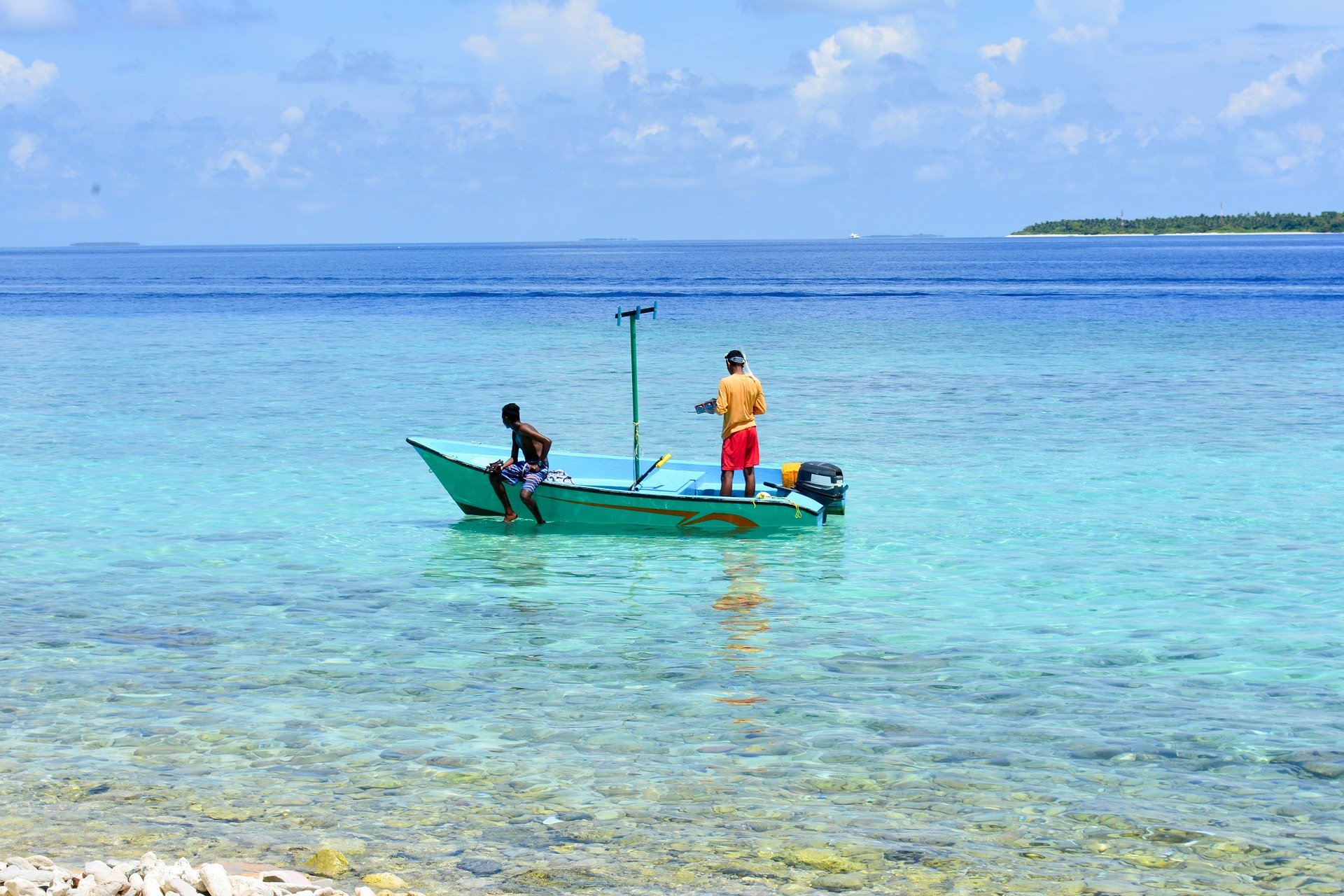 Pêcheurs, Île de Dharavandhoo, atoll de Baa, Maldives © Mohamed Nazeef