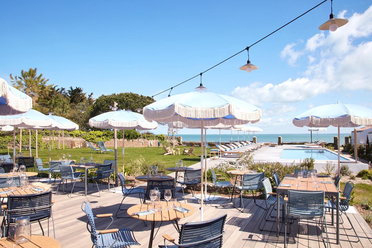Terrasse, Les Hautes Mers, Île d'Yeu, Vendée, France © Les Hautes Mers sas