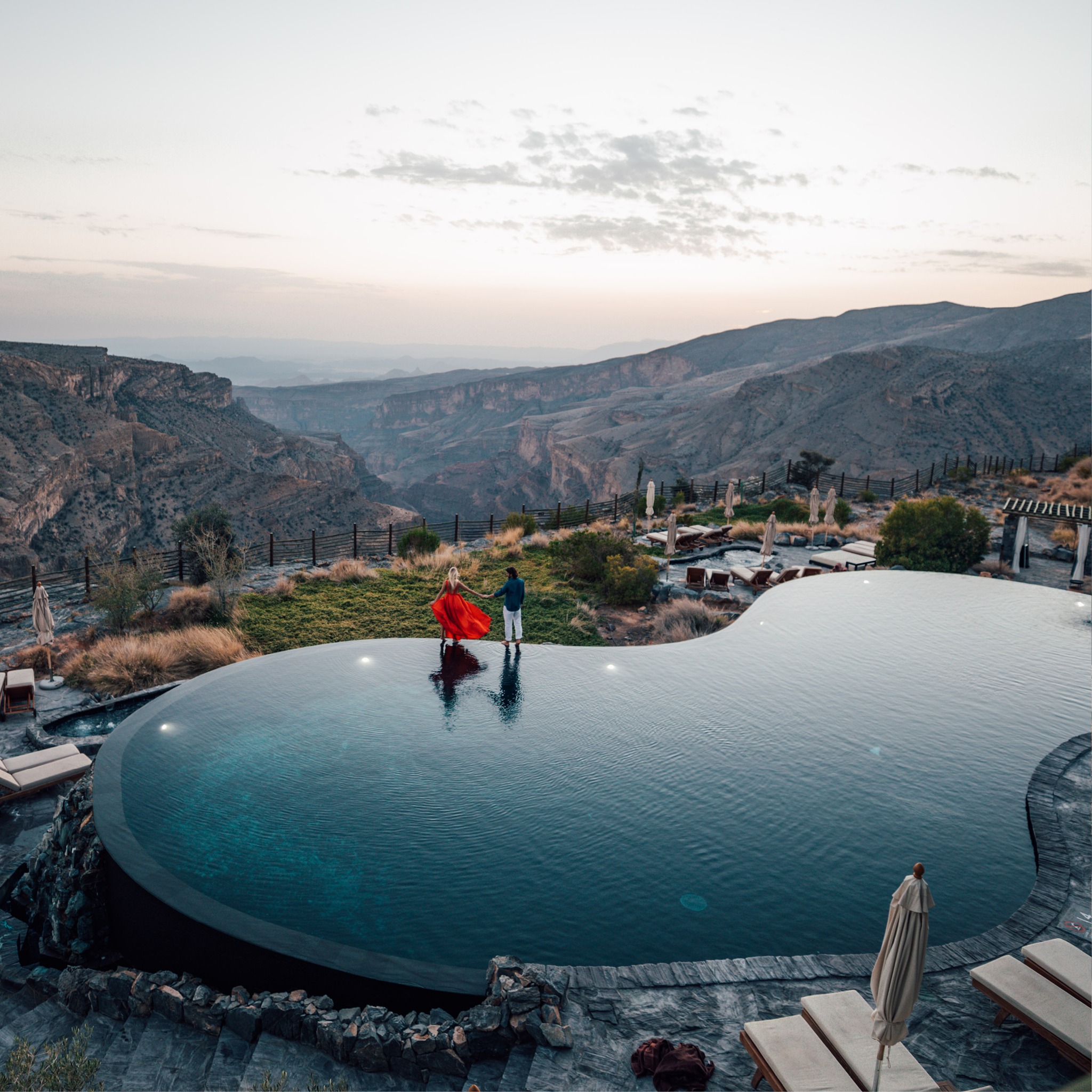 Vue et Piscine, Alila Jabal Akhdar, Oman © Hyatt Corporation