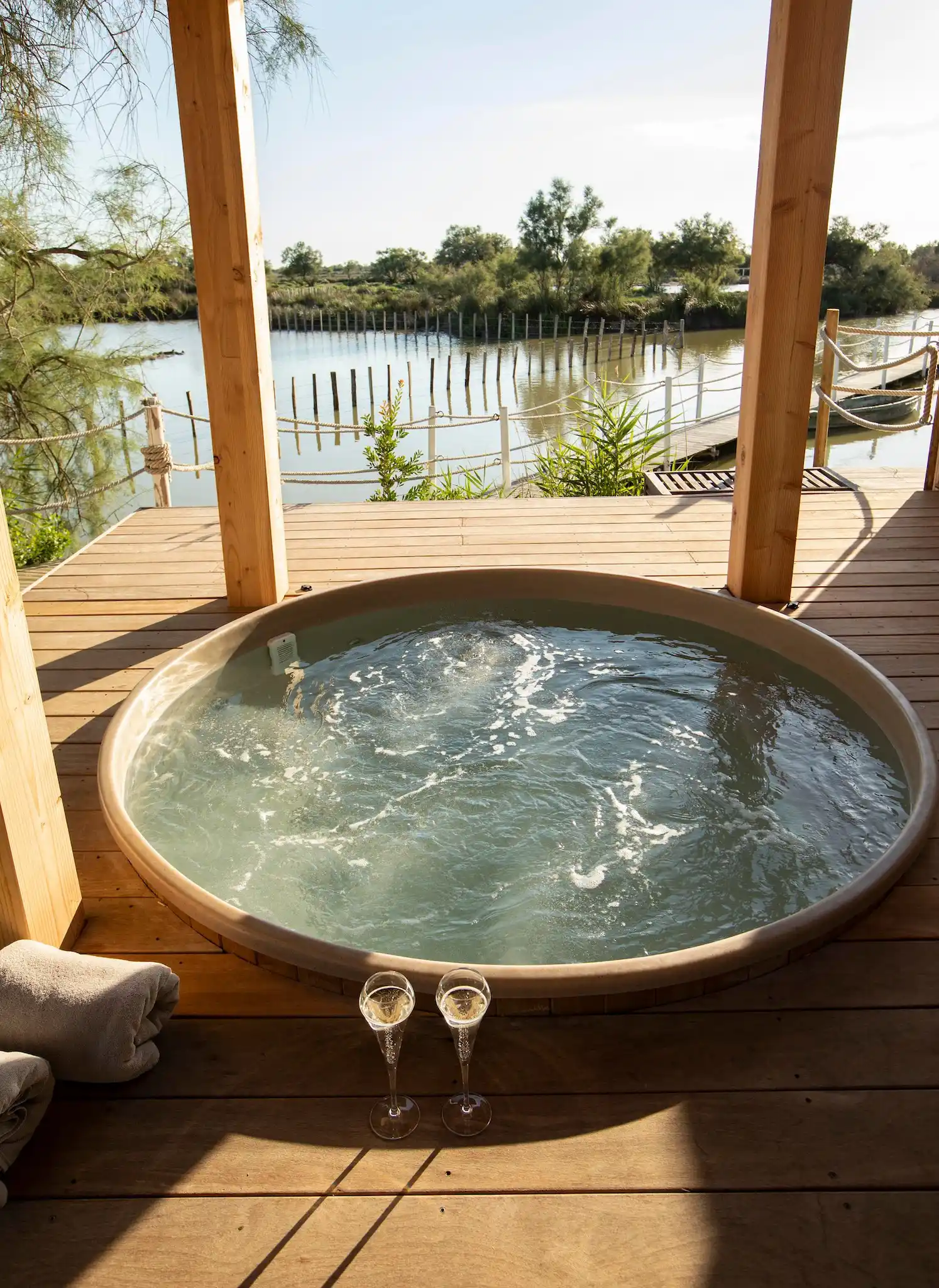 Bain bouillonnant, Spa, Mas de la Fouque © Mas de la Fouque / Olivier Maynard