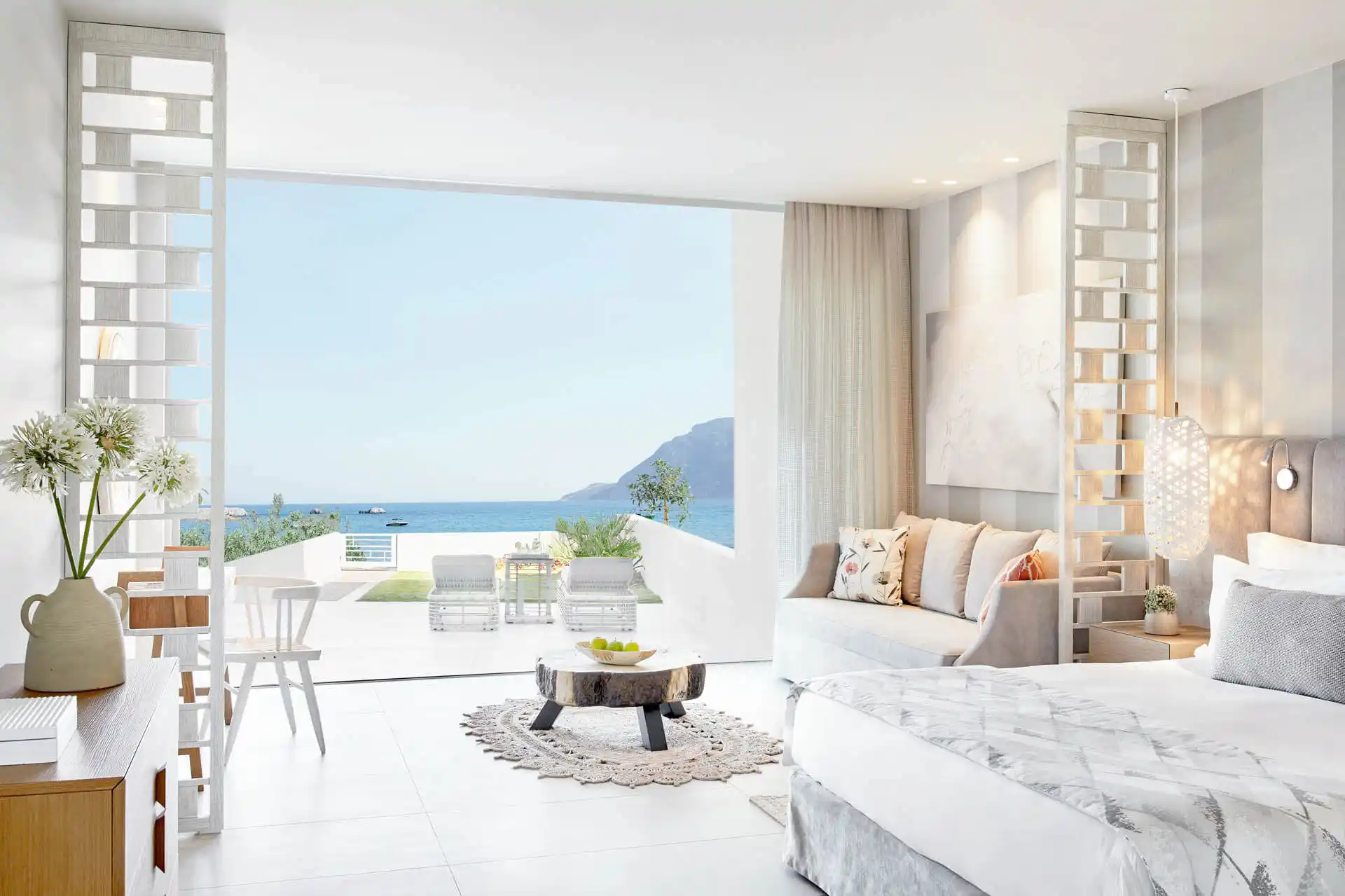 Deluxe Junior Suite with Private Garden, Ikos Aria, Kos, Grèce © Ikos Resorts
