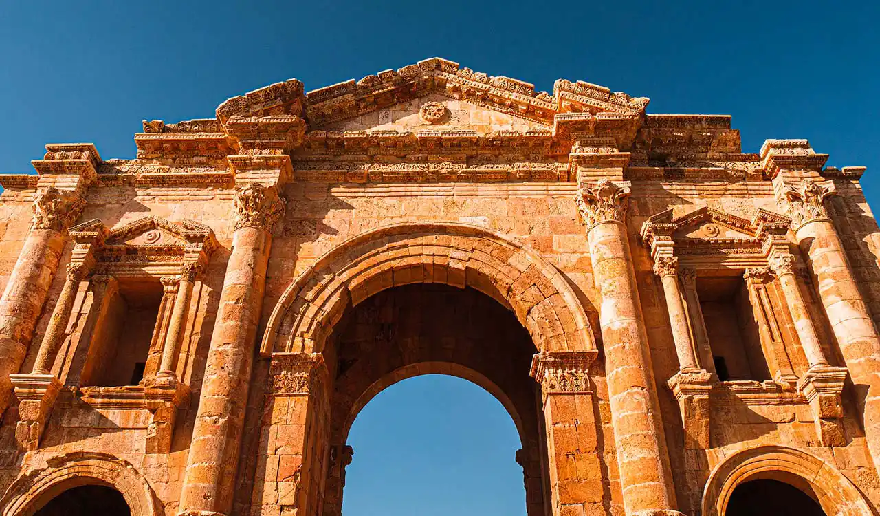 Arc de triomphe à Jerash, Jordanie © Heidelbergerin