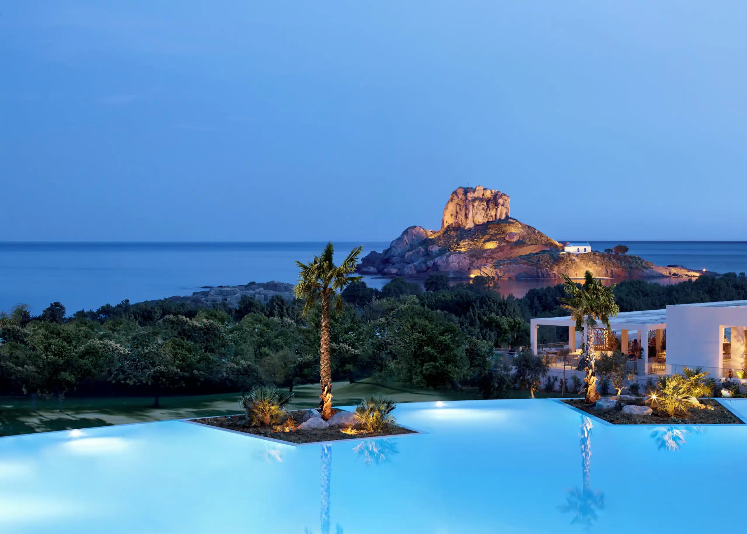 Piscine principale, Ikos Aria, Kos, Grèce © Ikos Resorts