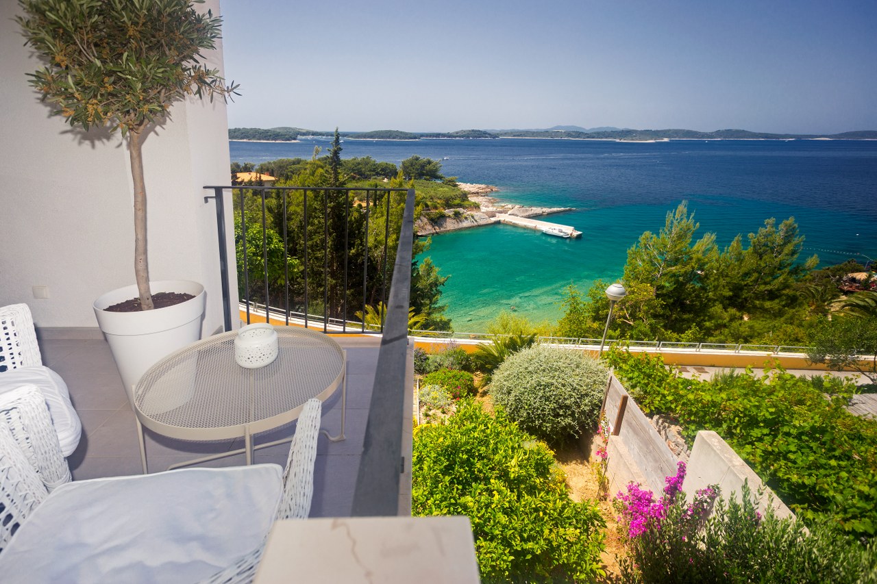 Terrasse, appartement DeepBlue, Hvar Blue Bay Residence, Croatie © Blue Bay Residence Hvar