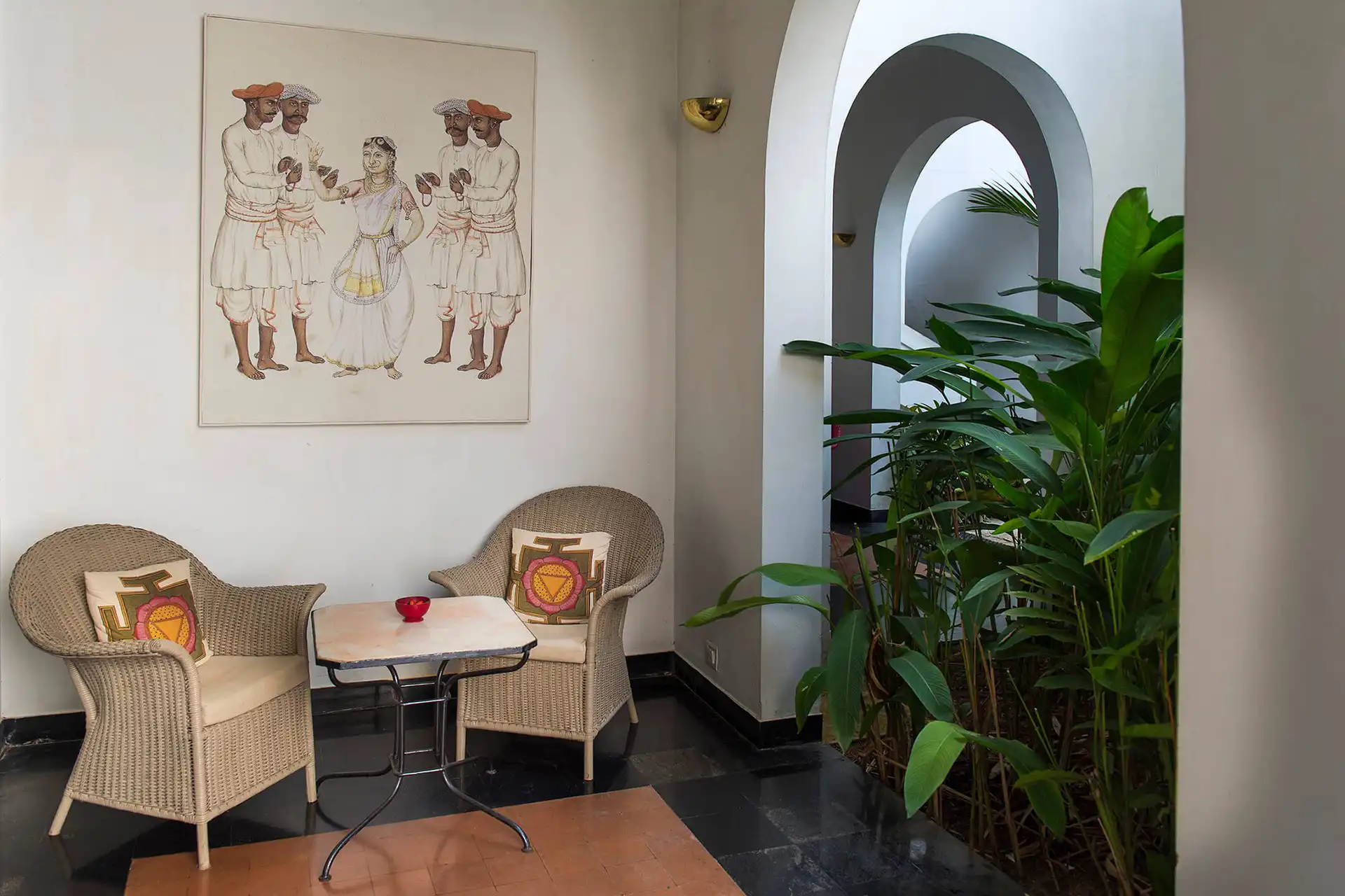 Salon, Deluxe room, Malabar House, Cochin, Kerala, Inde © Relais & Châteaux