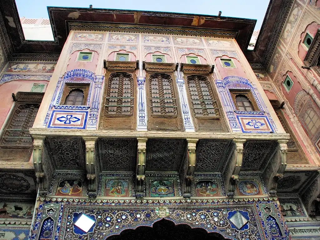 Fresque murale, Madawan, Rajasthan, Inde © Dezalb