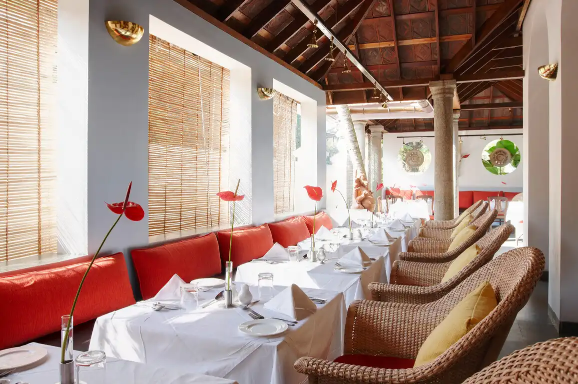 Restaurant, Malabar House, Cochin, Kérala, Inde du Sud © Relais & Châteaux