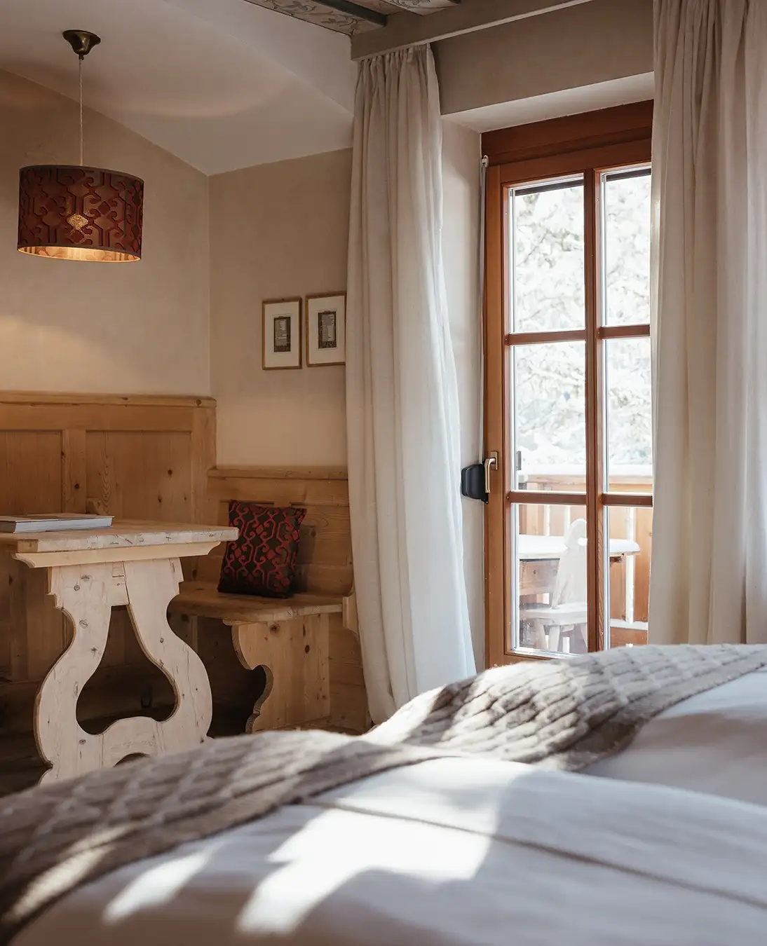 Chambre, Aman Alpina Rosa, Dolomites, Italie © Aman Group