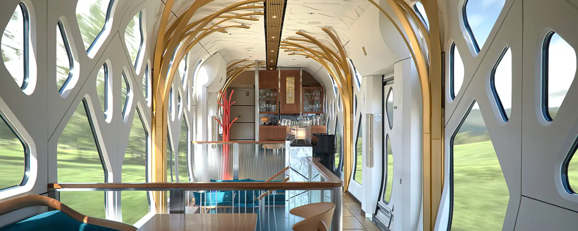 Salle de restauration, Shiki-Shima, Japon © East Japan Railway Company
