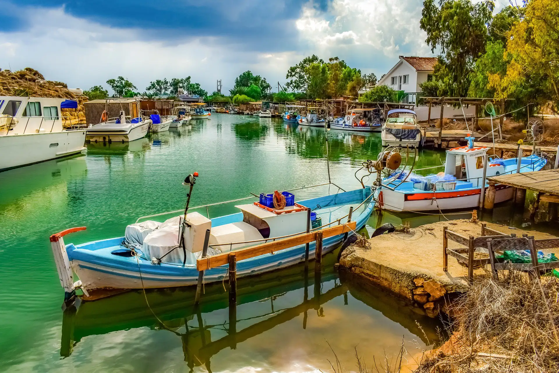Bateaux de pêche à Liopetri, Chypre © Dimiitris Vetsikas