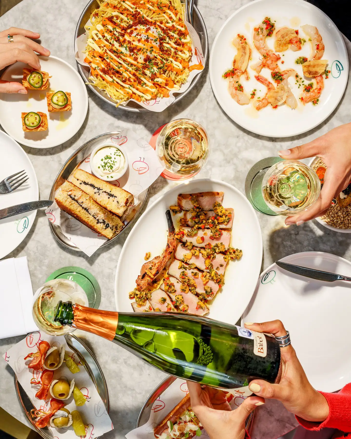 Repas, restaurant Seabird, Hoxton Southwark, Londres, Angleterre © the hoxton