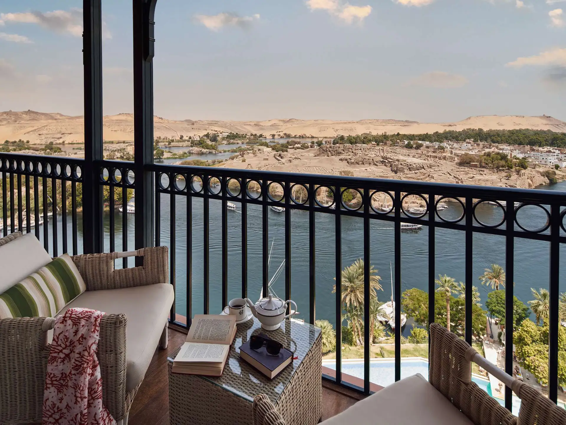 Terrasse, Chambre Luxury, Sofitel Legend Old Cataract Assouan, Égypte © Accor